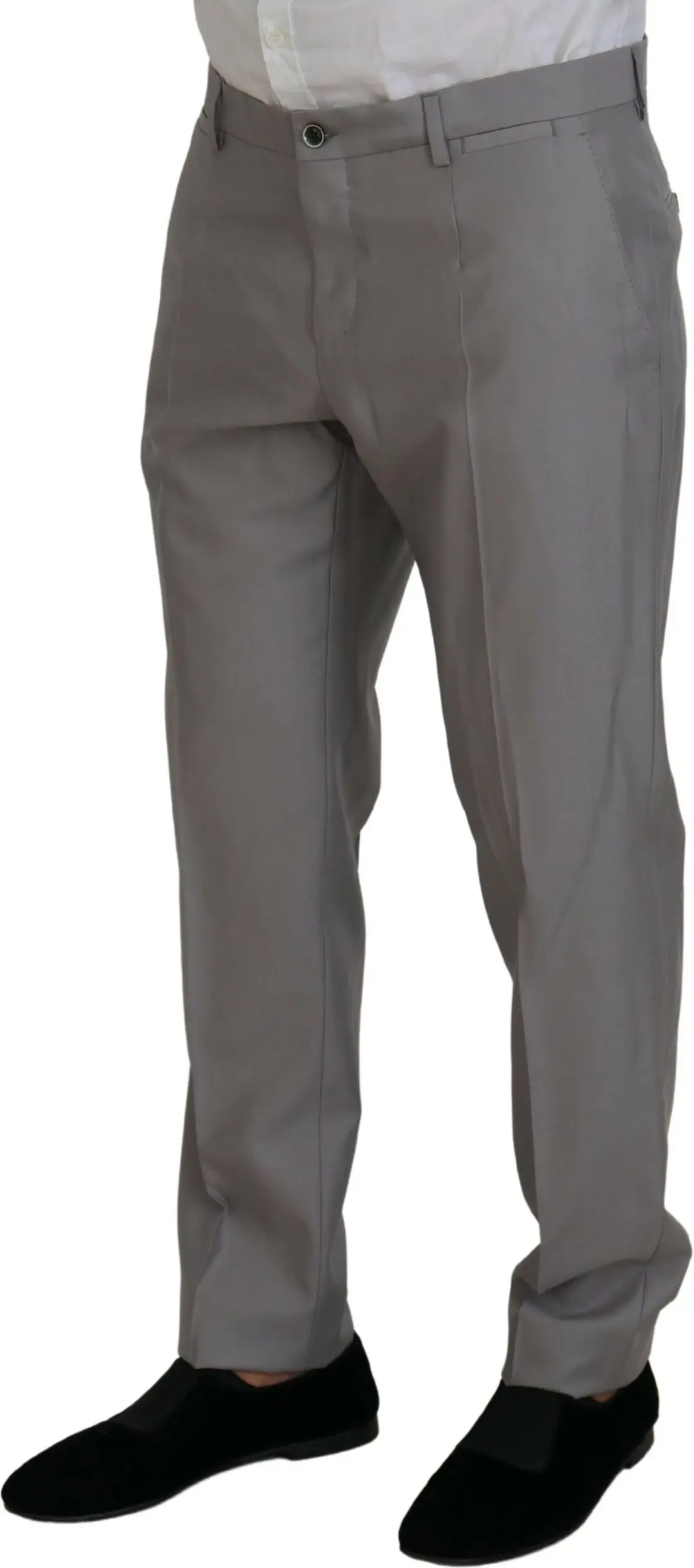 Suit Dolce & Gabbana Silver Wool Silk