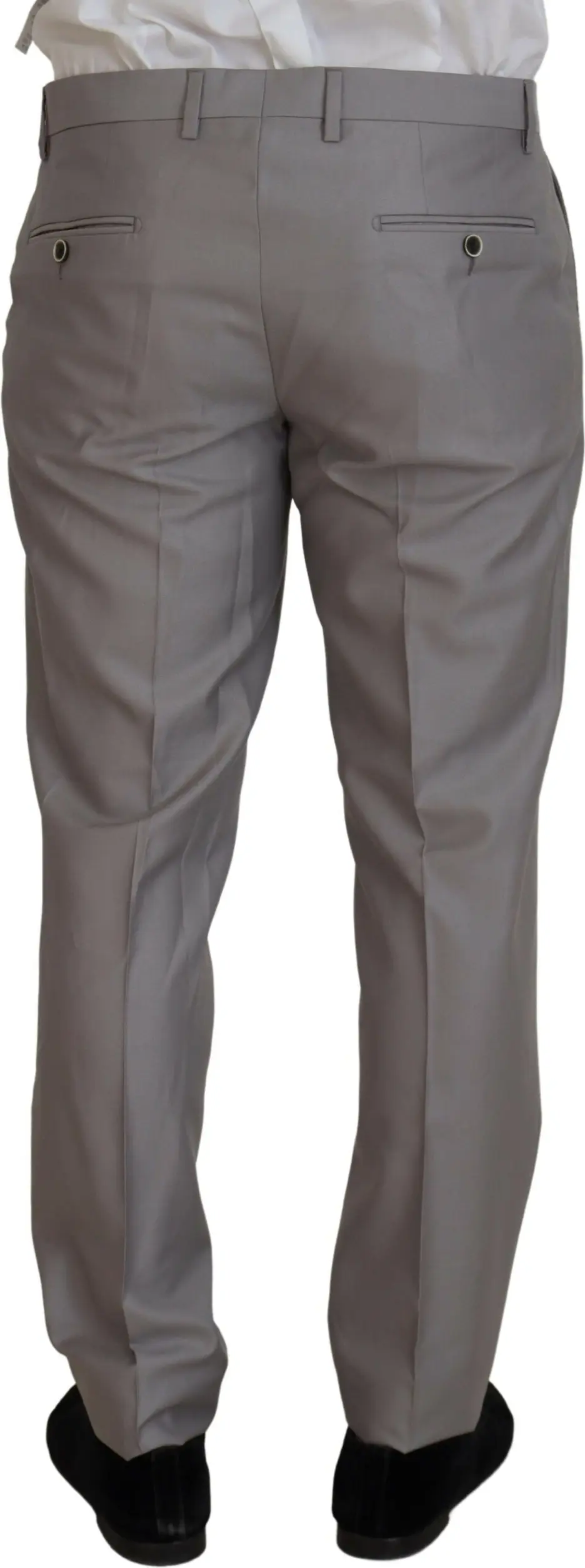 Suit Dolce & Gabbana Silver Wool Silk