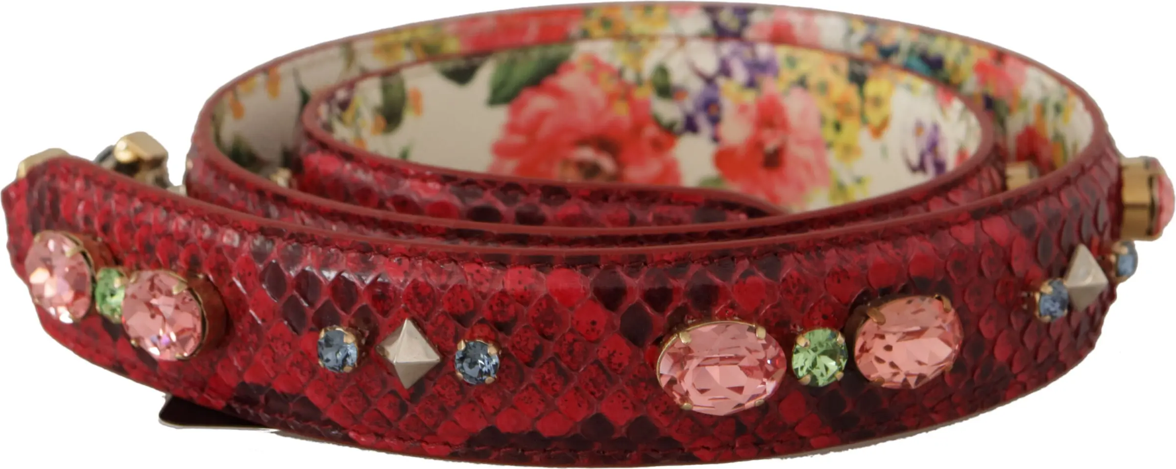 Ремень для сумки Dolce & Gabbana Элегантный красный питон