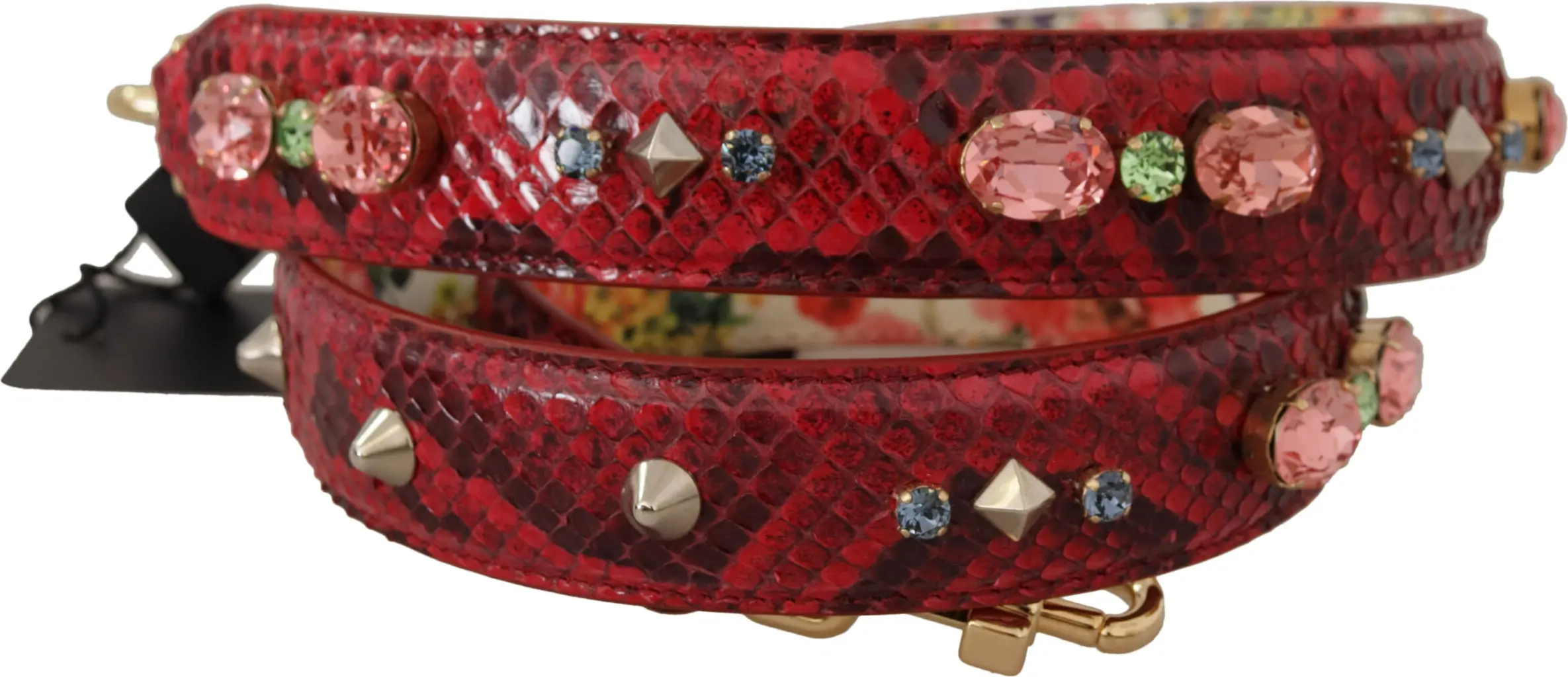 Ремень для сумки Dolce & Gabbana Элегантный красный питон