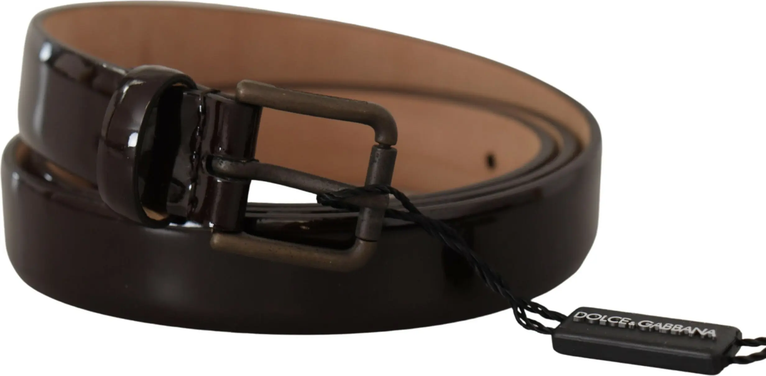Belt Dolce & Gabbana Elegant Black Leather Logo Buckle Belt