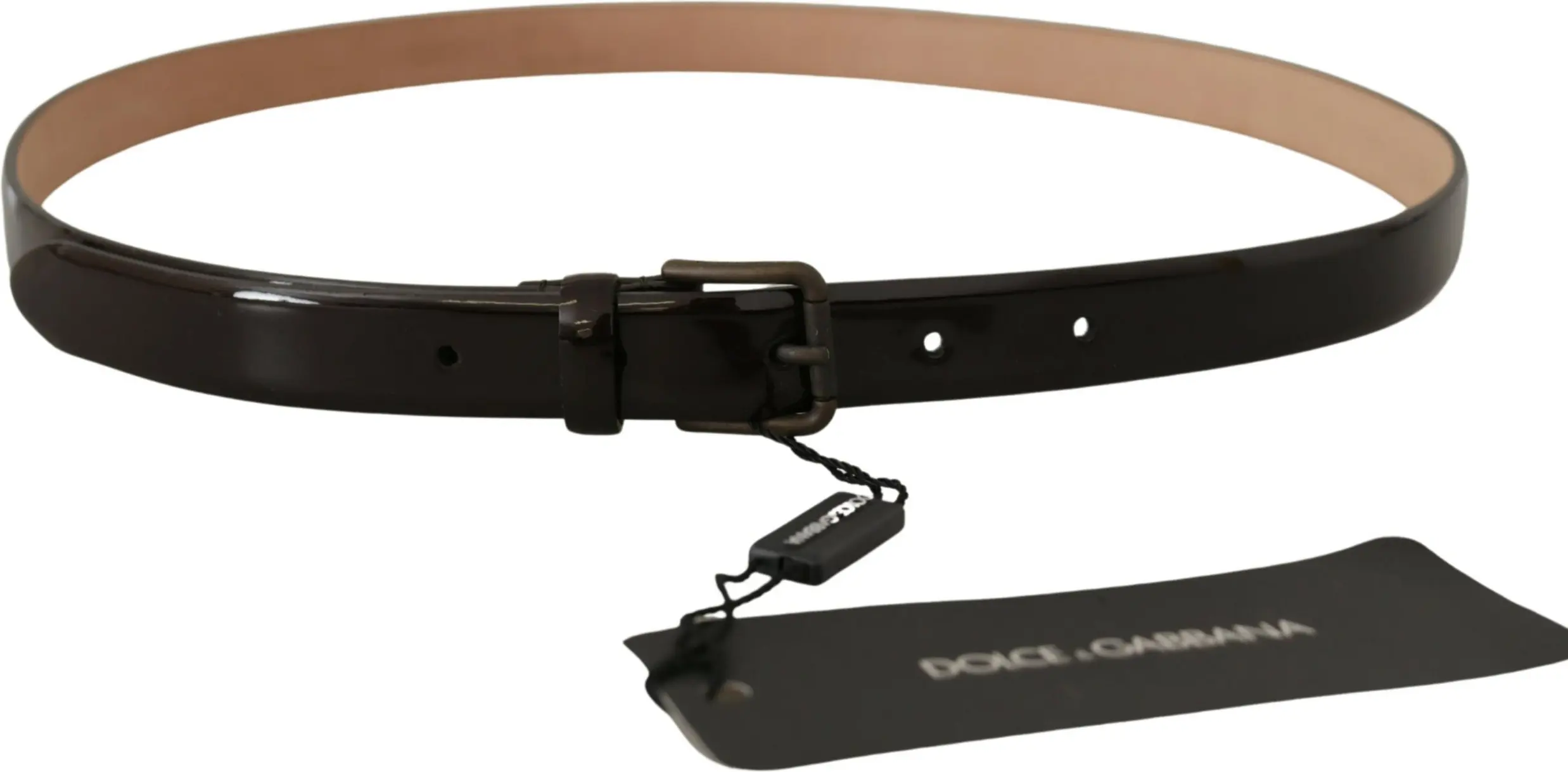 Belt Dolce & Gabbana Elegant Black Leather Logo Buckle Belt