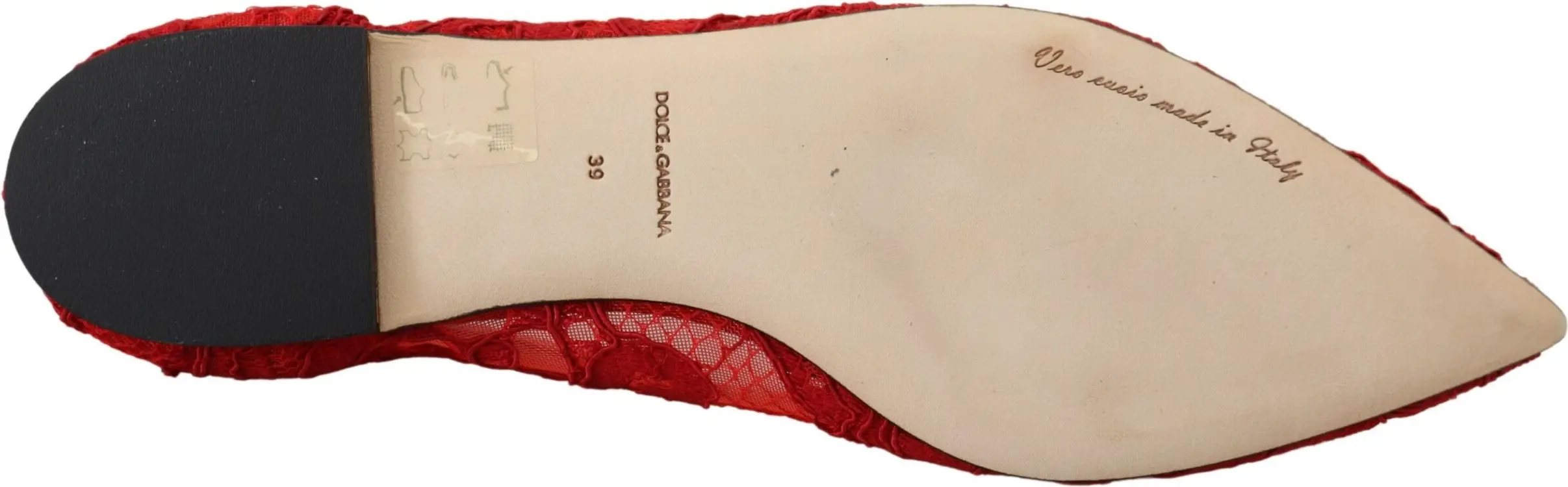 Dolce & Gabbana Taormina Kristallari Qizil Yumshoq Oyoq Kiyim