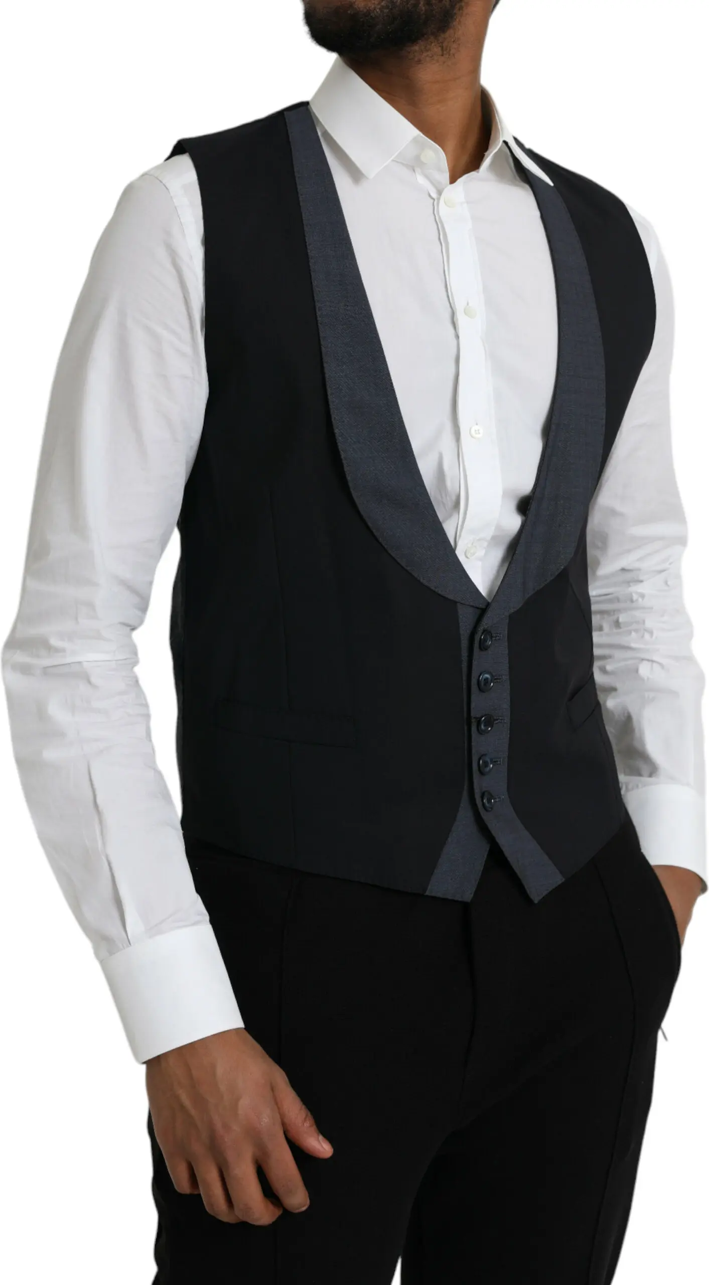 Dolce & Gabbana Qora jun klassik jilet-ko'ylak Zametli Vest