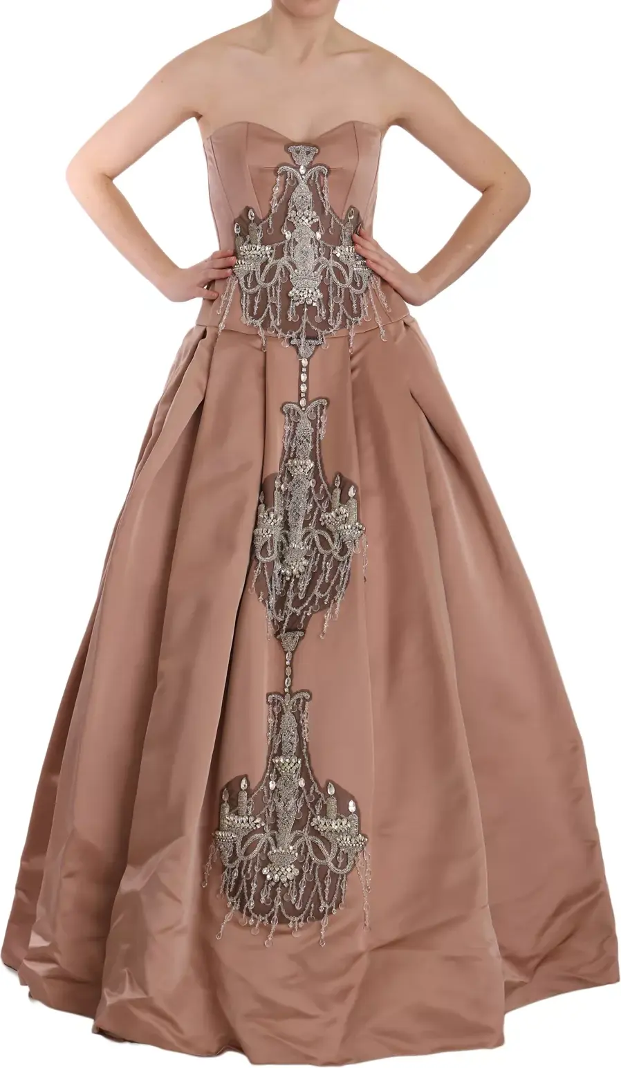 Балное платье Dolce & Gabbana Кристально-розовый Шелк