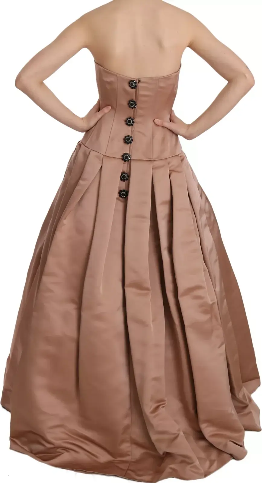 Ball Gown Dress Dolce & Gabbana Crystal Pink Silk