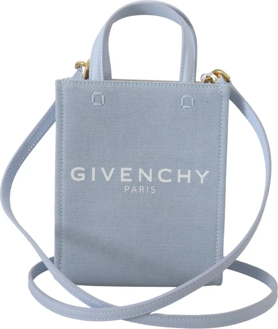 Сумка через плечо Givenchy Blue Coated Canvas Vertical Cloud Mini