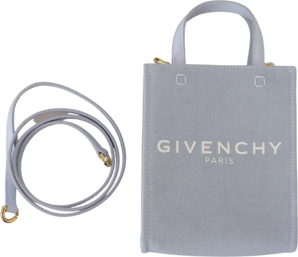 Сумка через плечо Givenchy Blue Coated Canvas Vertical Cloud Mini