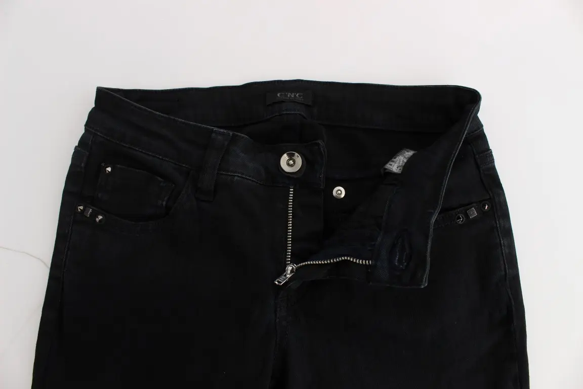 Kostyum jinsi Costume National Qora Paxta Slim Fit Denim
