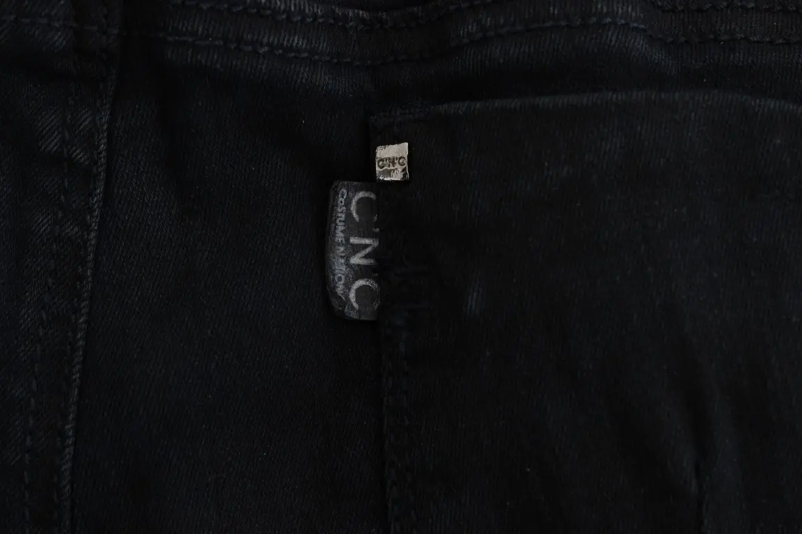 Kostyum jinsi Costume National Qora Paxta Slim Fit Denim