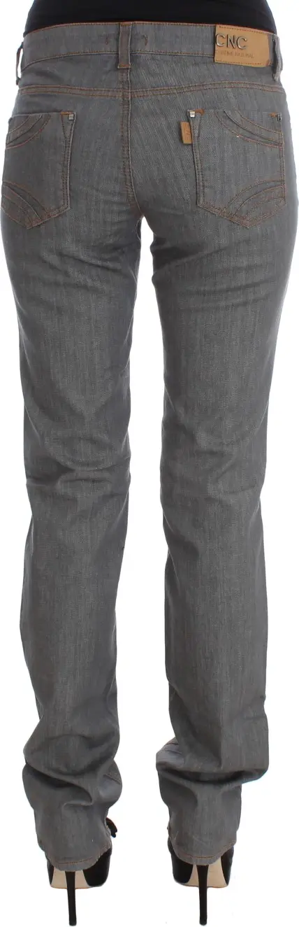 Jeans Costume National Gray Cotton Regular Fit Denim Jeans