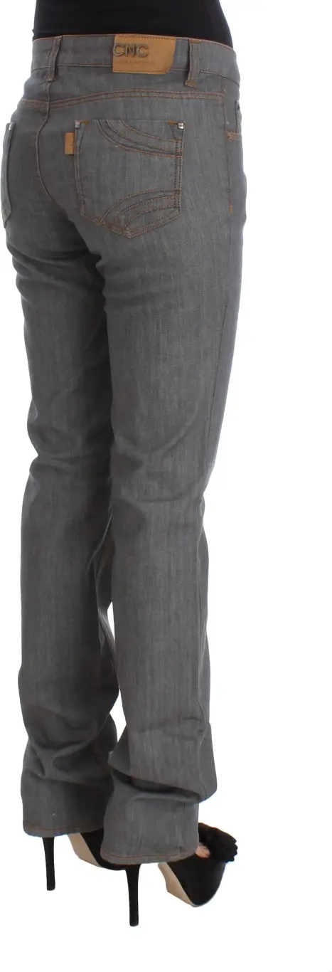 Jeans Costume National Gray Cotton Regular Fit Denim Jeans