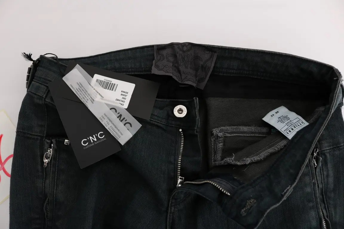 Jeans Costume National Gray Cotton Superslim Denim
