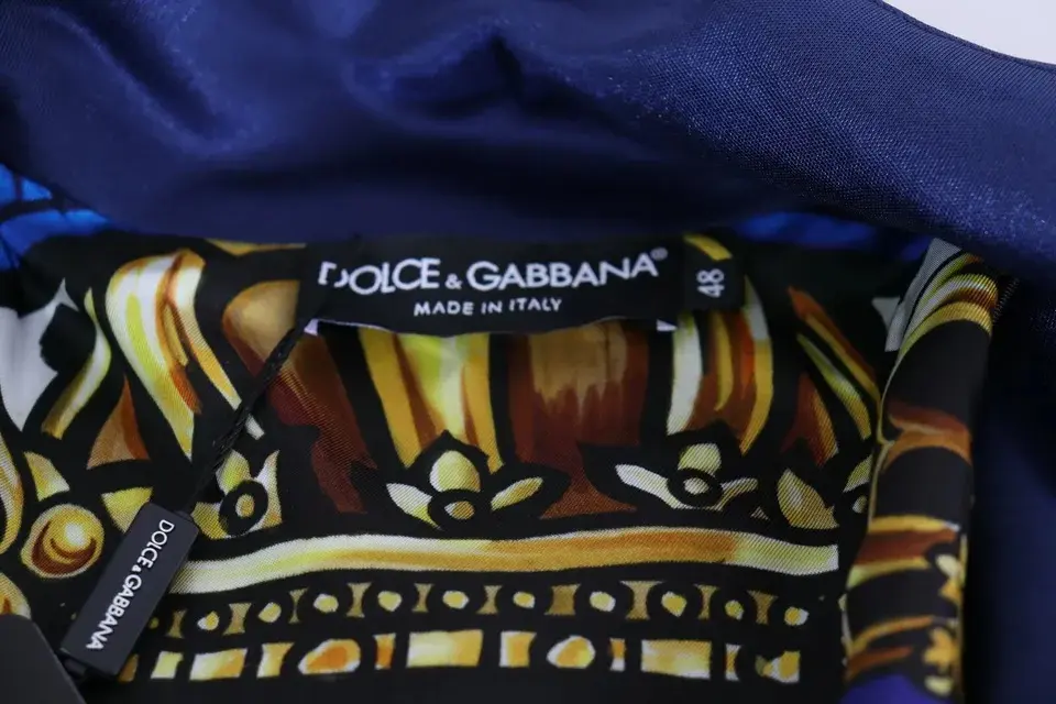 Свитер Dolce & Gabbana Синий Геральдическая нашивка Полосатый Королевская пчела