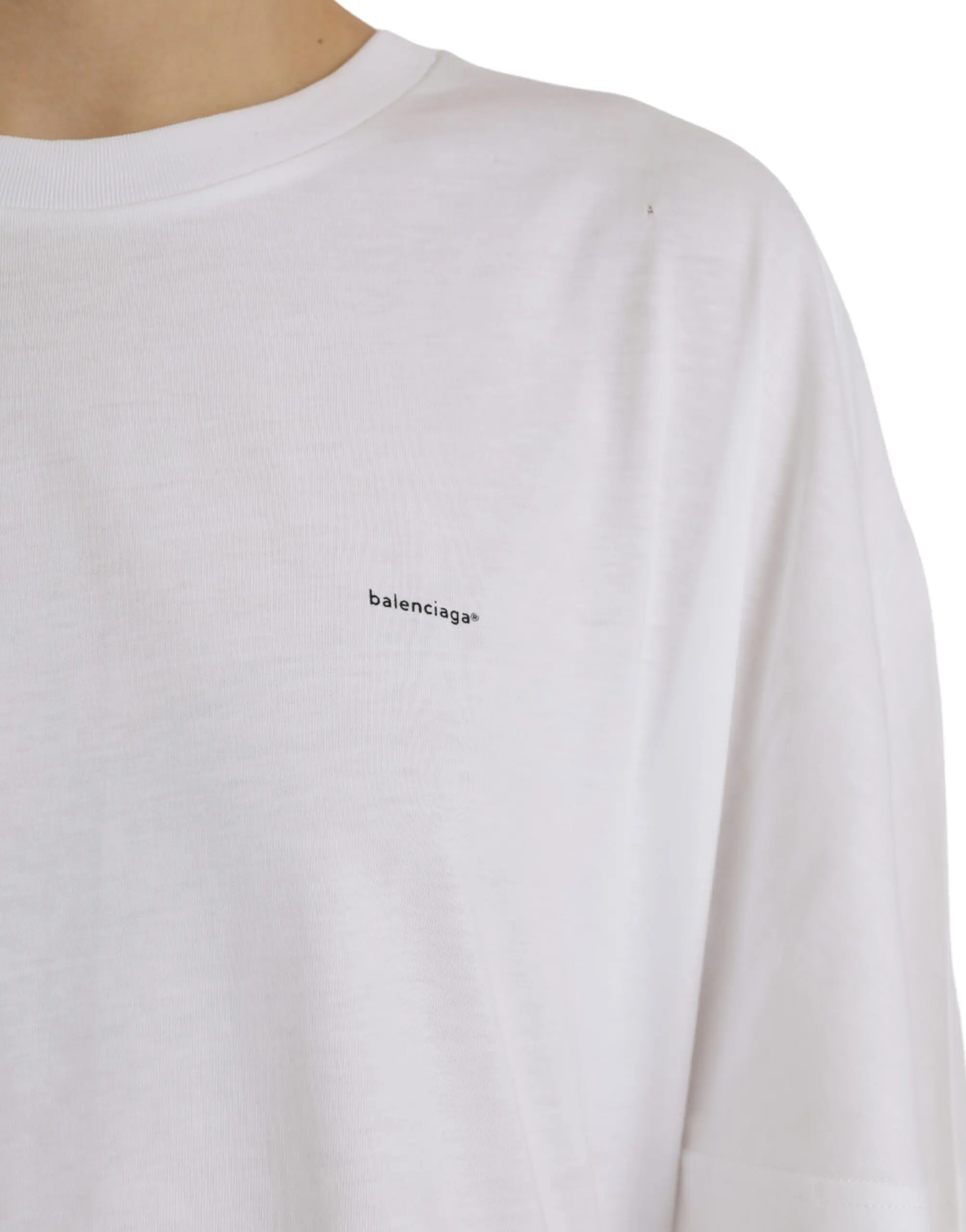T-shirt Balenciaga White Cotton Crew Neck Short Sleeves