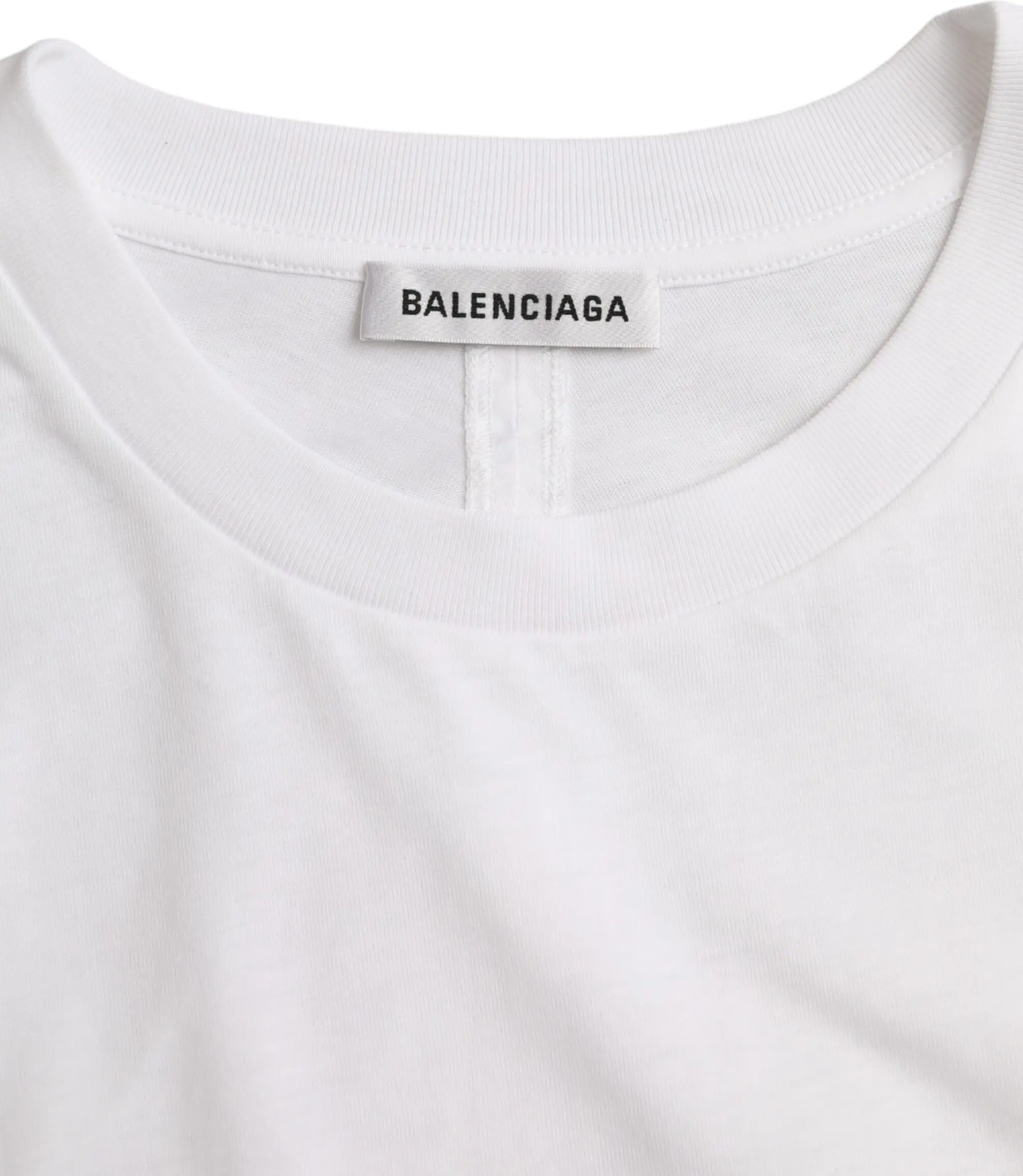 T-shirt Balenciaga White Cotton Crew Neck Short Sleeves