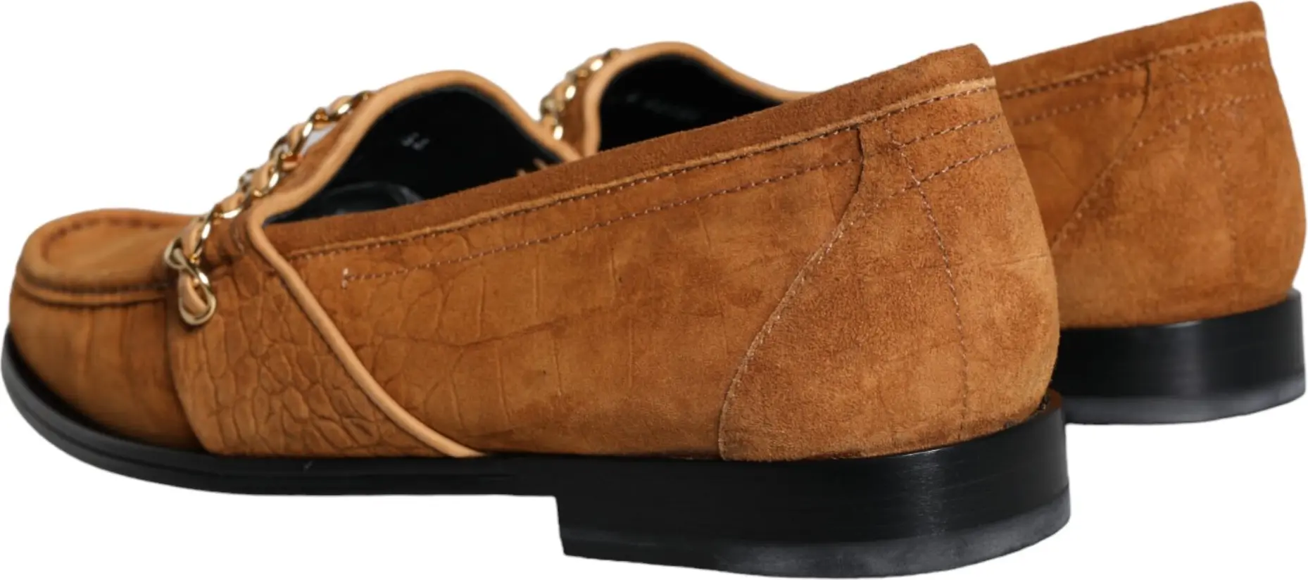 Loafer Dolce & Gabbana Коричневые Бархатные Кожаные Туфли-Мокасины без Шнуровки с Логотипом
