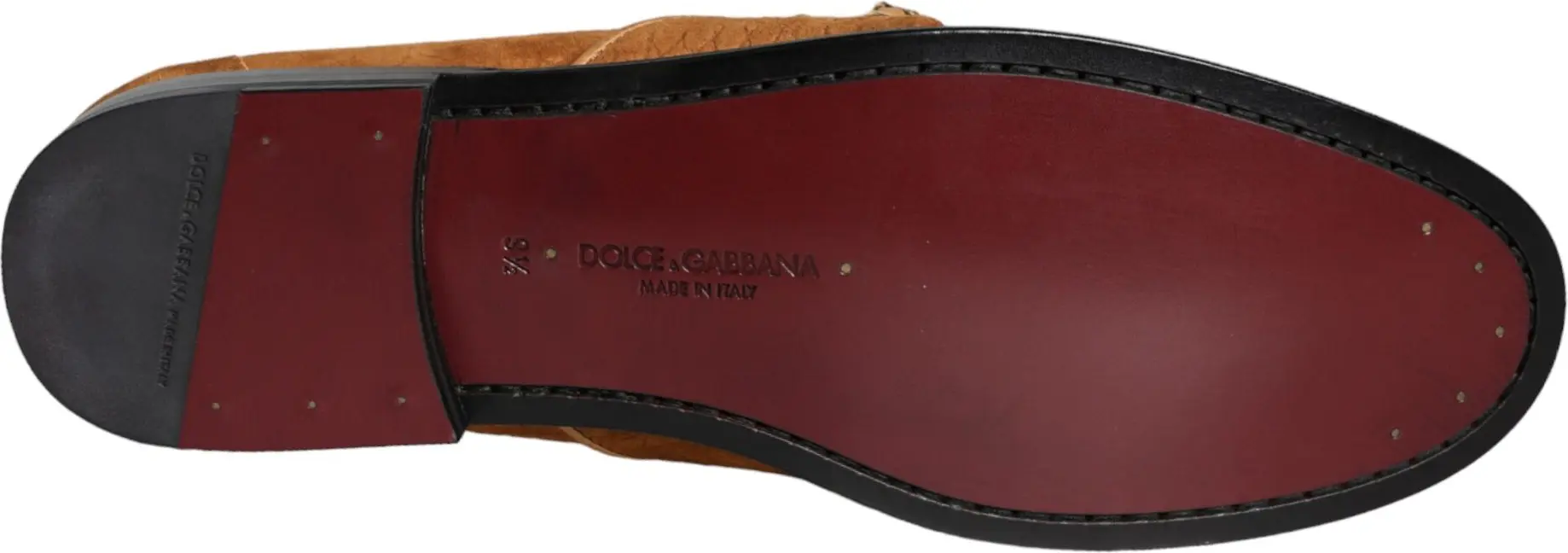 Loafer Dolce & Gabbana Коричневые Бархатные Кожаные Туфли-Мокасины без Шнуровки с Логотипом