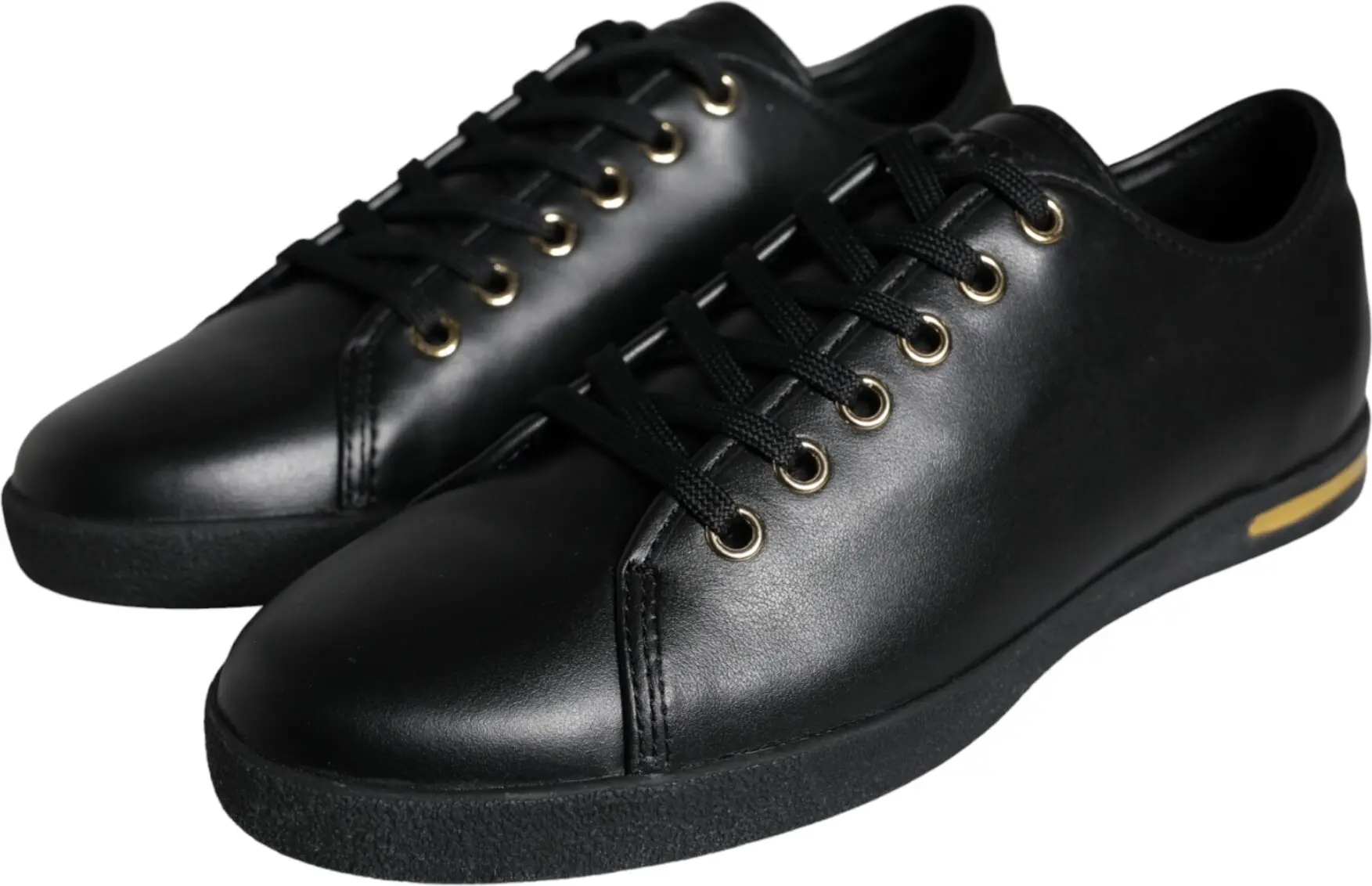 Sneakers Dolce & Gabbana Black Gold Leather Classic