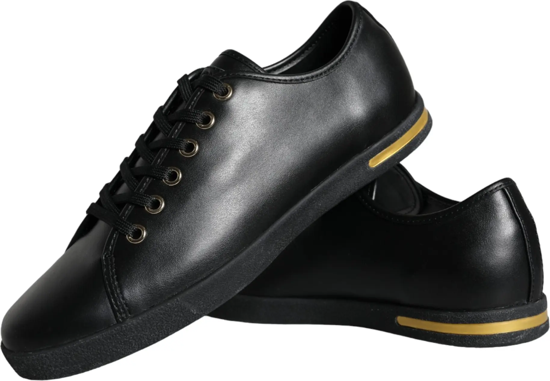 Sneakers Dolce & Gabbana Black Gold Leather Classic