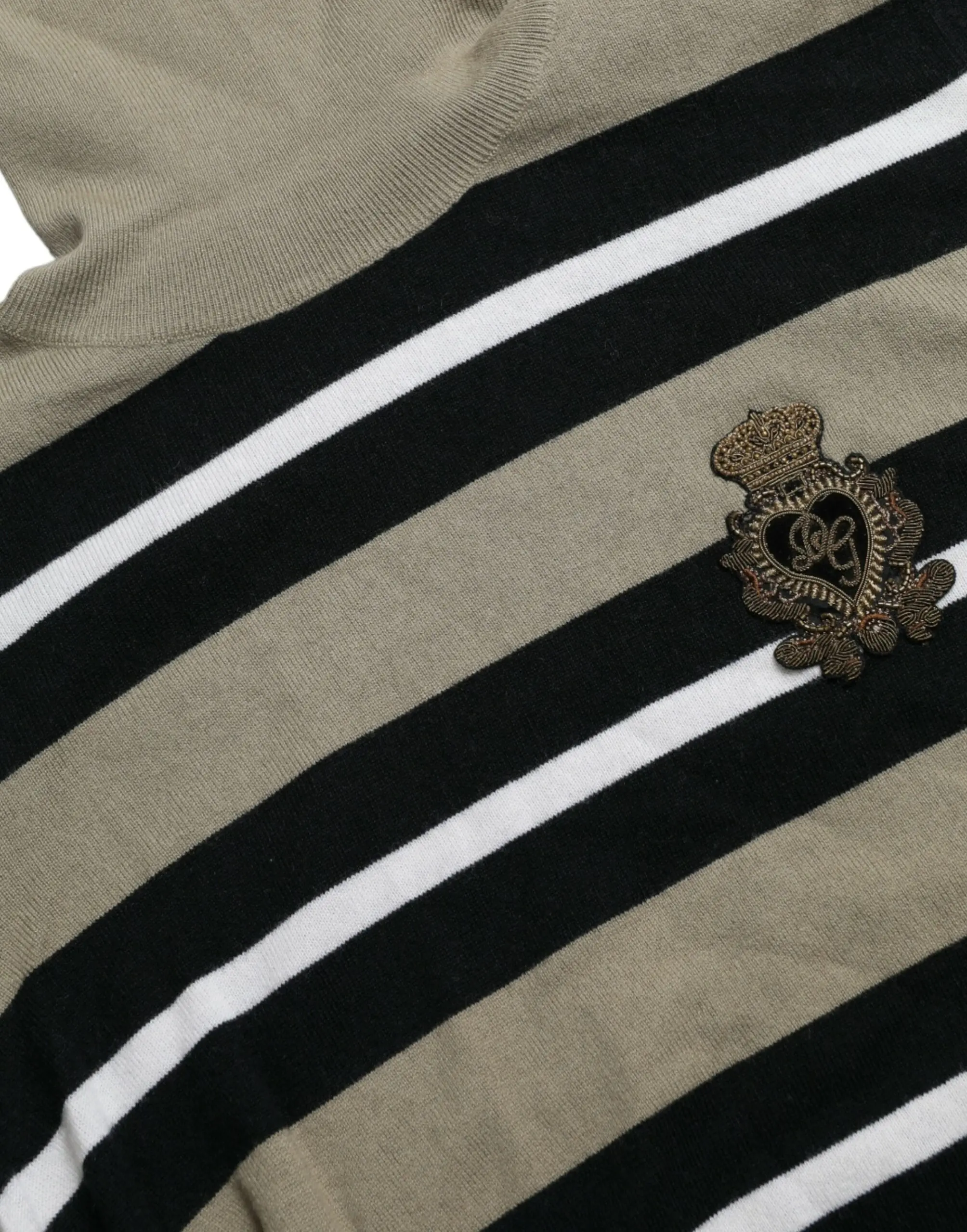 Dolce & Gabbana jipelirli sviter ko'p rangli chiziqli jun logotipli jipelirli sviter