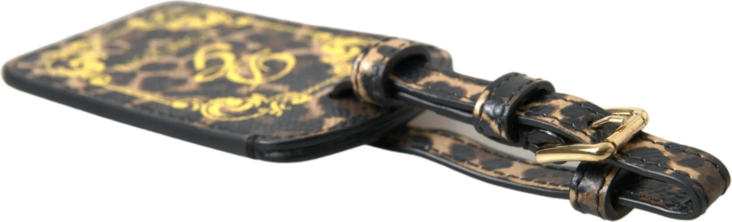 Yo'l Bagaj Tagi Dolce & Gabbana Multicolor Leopard Dauphine ['DG' Belgisi] Charmli