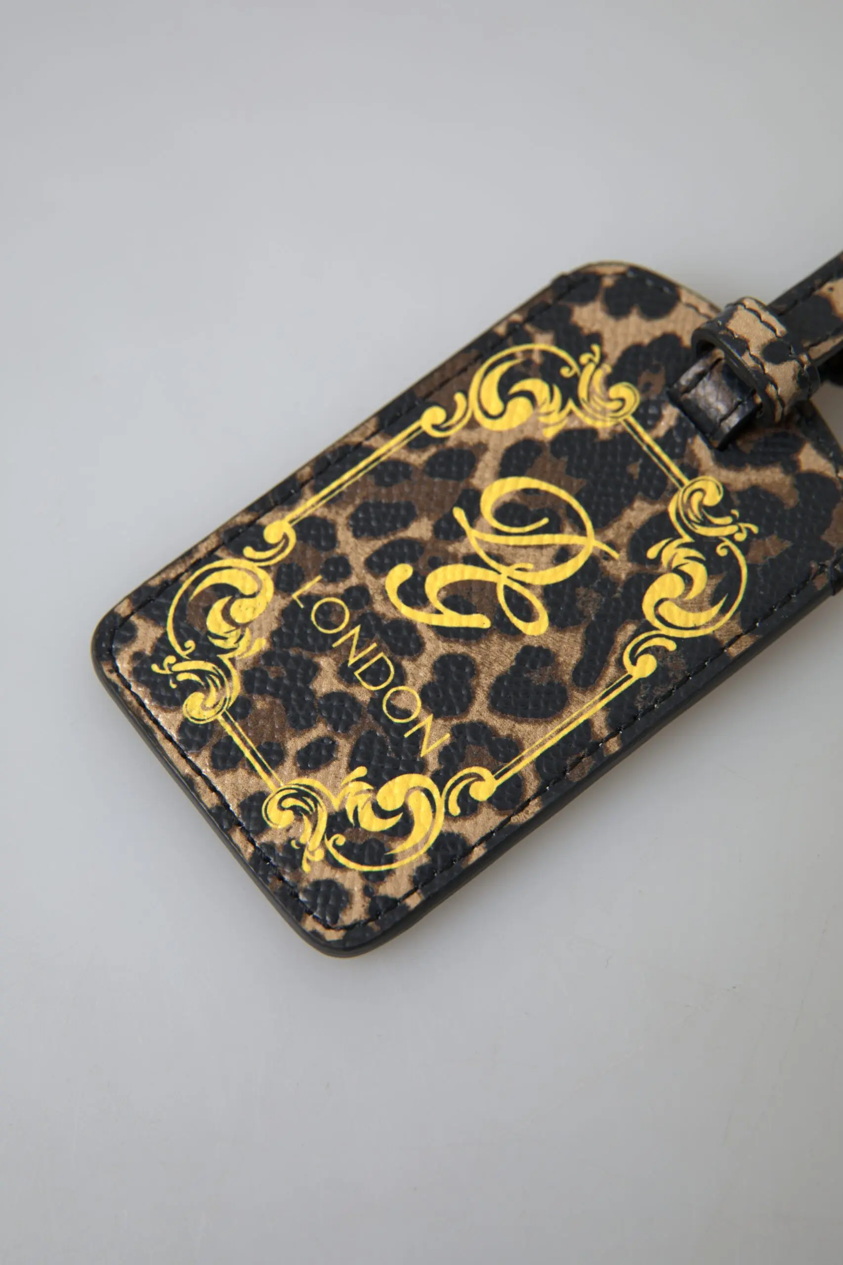 Yo'l Bagaj Tagi Dolce & Gabbana Multicolor Leopard Dauphine ['DG' Belgisi] Charmli