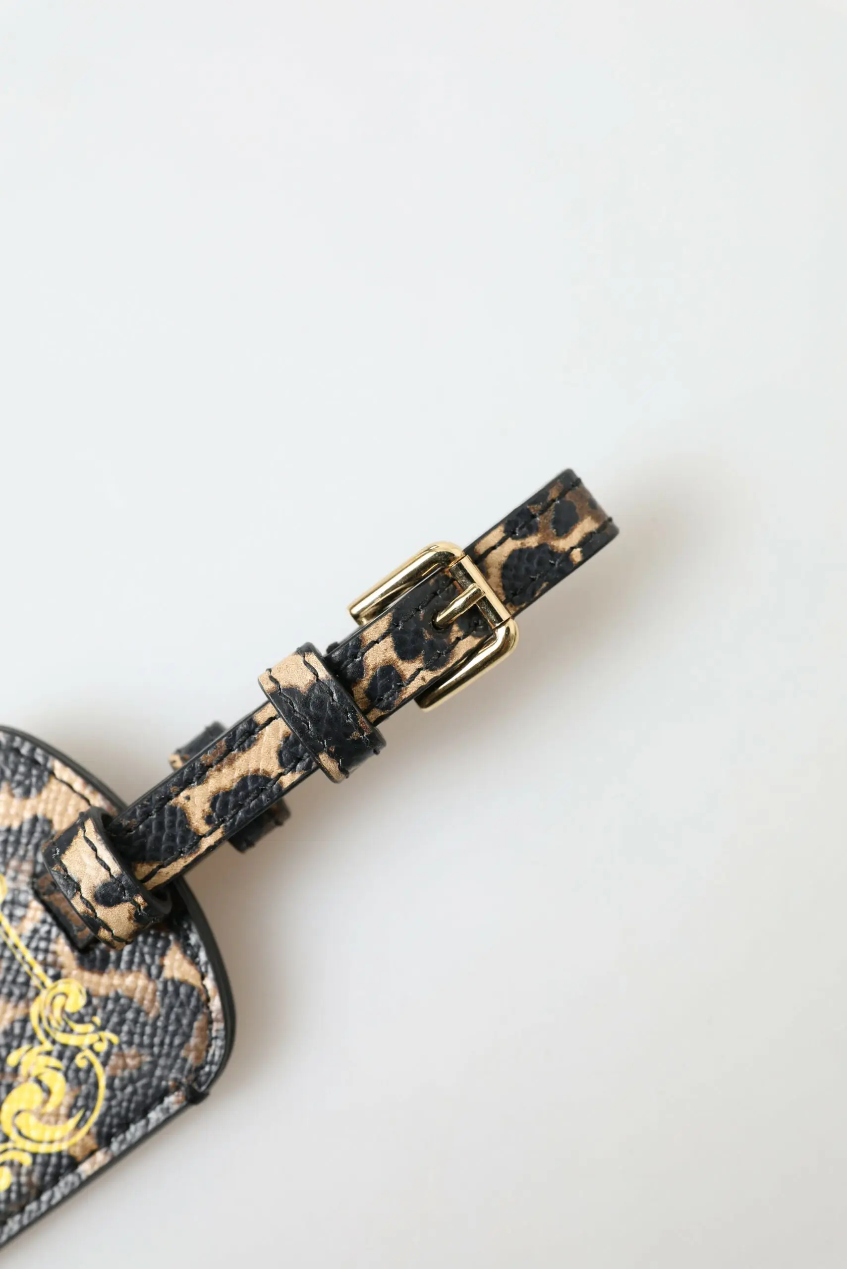 Yo'l Bagaj Tagi Dolce & Gabbana Multicolor Leopard Dauphine ['DG' Belgisi] Charmli