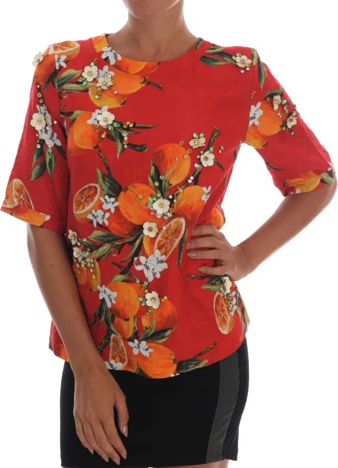 Bluzka Dolce & Gabbana SICILY Orange print