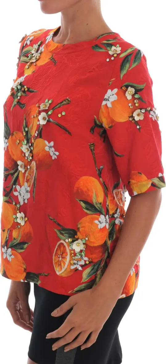 Bluzka Dolce & Gabbana SICILY Orange print
