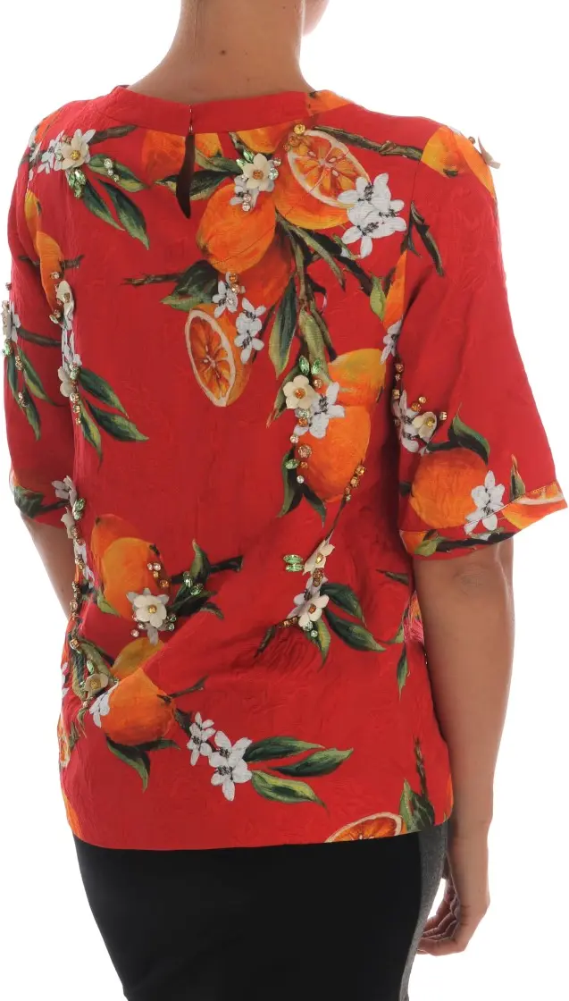 Bluzka Dolce & Gabbana SICILY Orange print