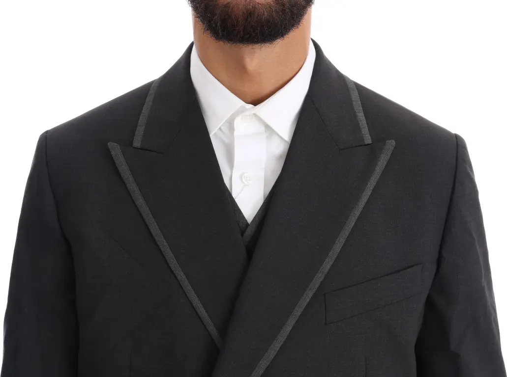 Dolce & Gabbana Kulrang Jun Streych Kostyum