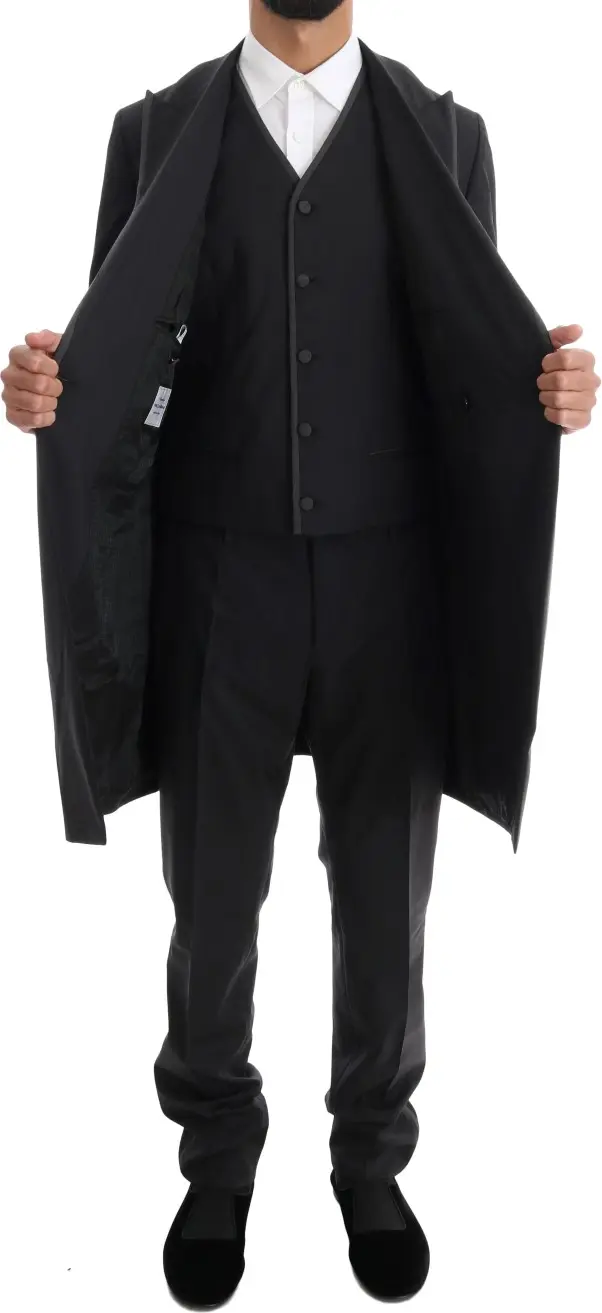 Dolce & Gabbana Kulrang Jun Streych Kostyum