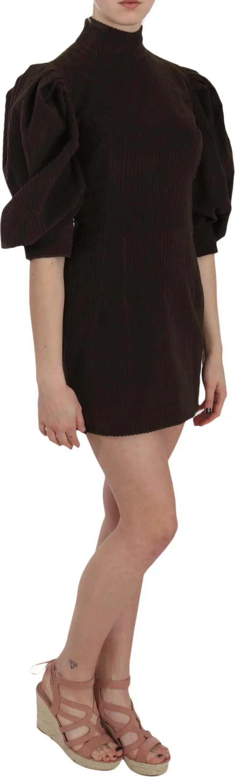 Dress Dolce & Gabbana Brown Corduroy Bodycon Mini