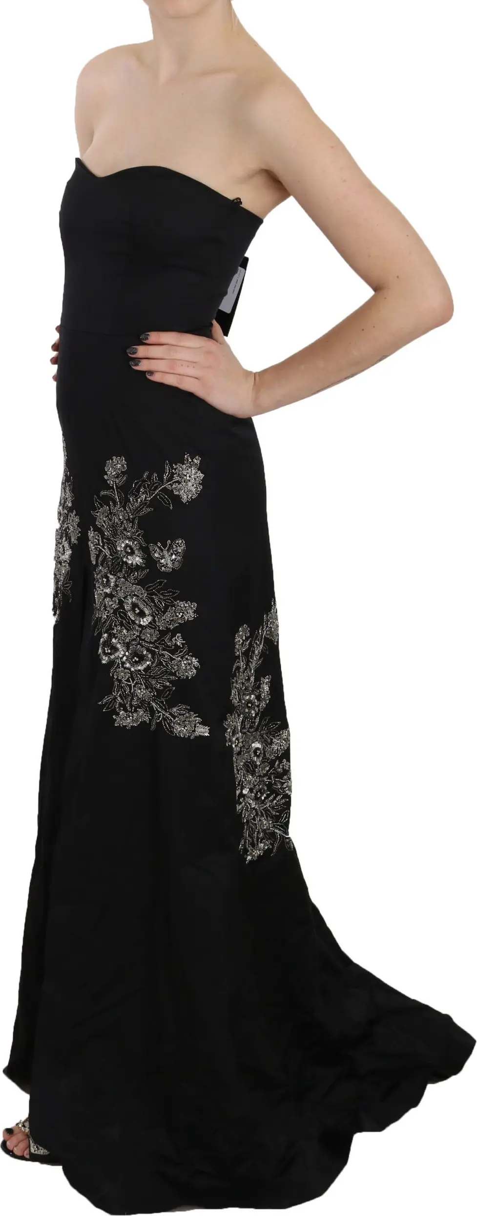 Kiyim John Richmond Black Maxi Flare Ko'ylak