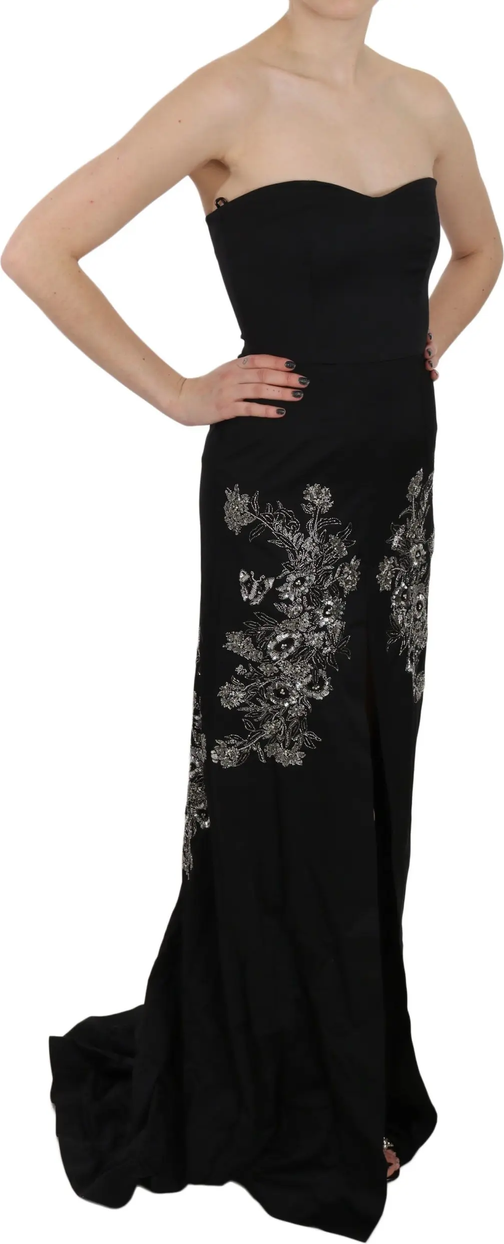 Kiyim John Richmond Black Maxi Flare Ko'ylak