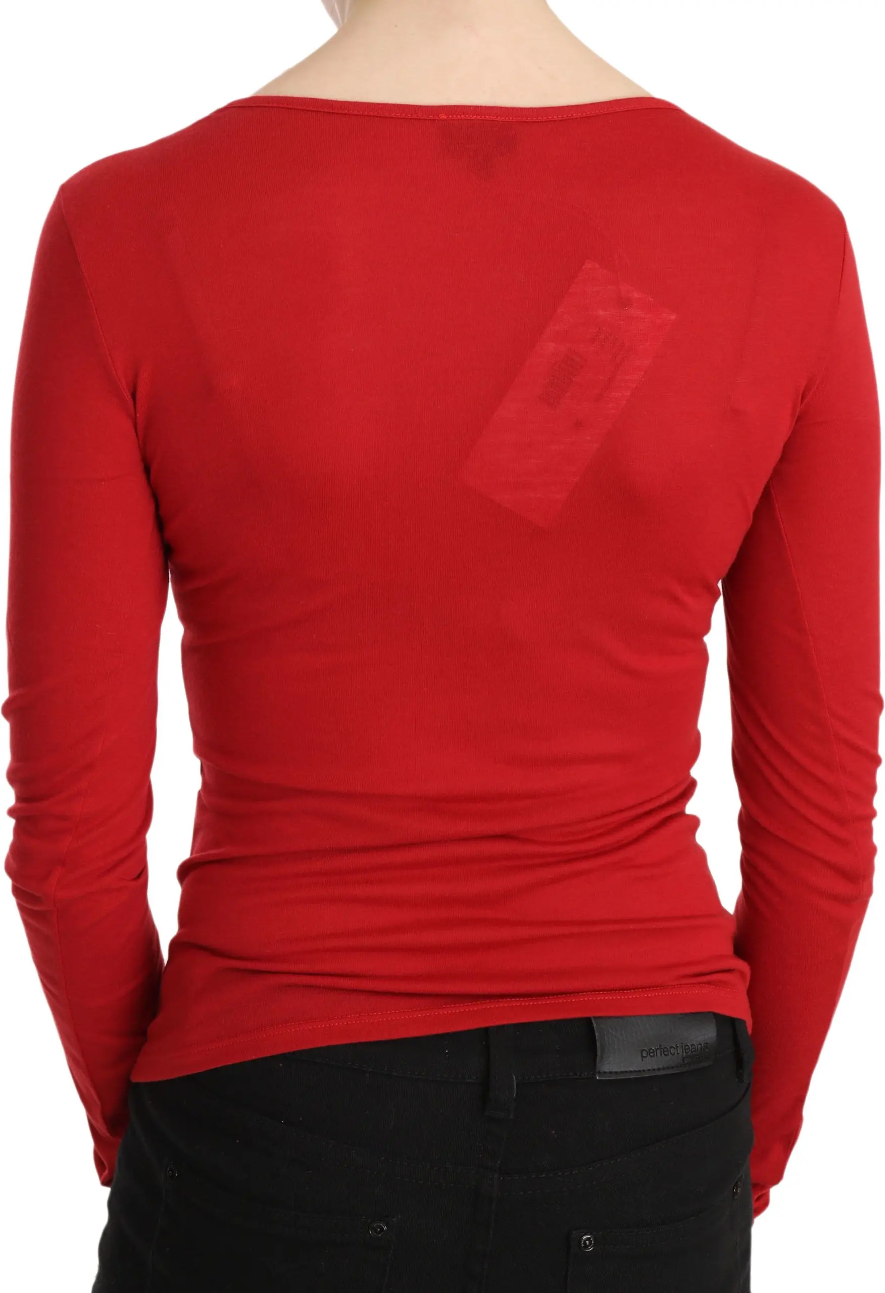 Blouse Exte Crystal Beaded Long Sleeve Top