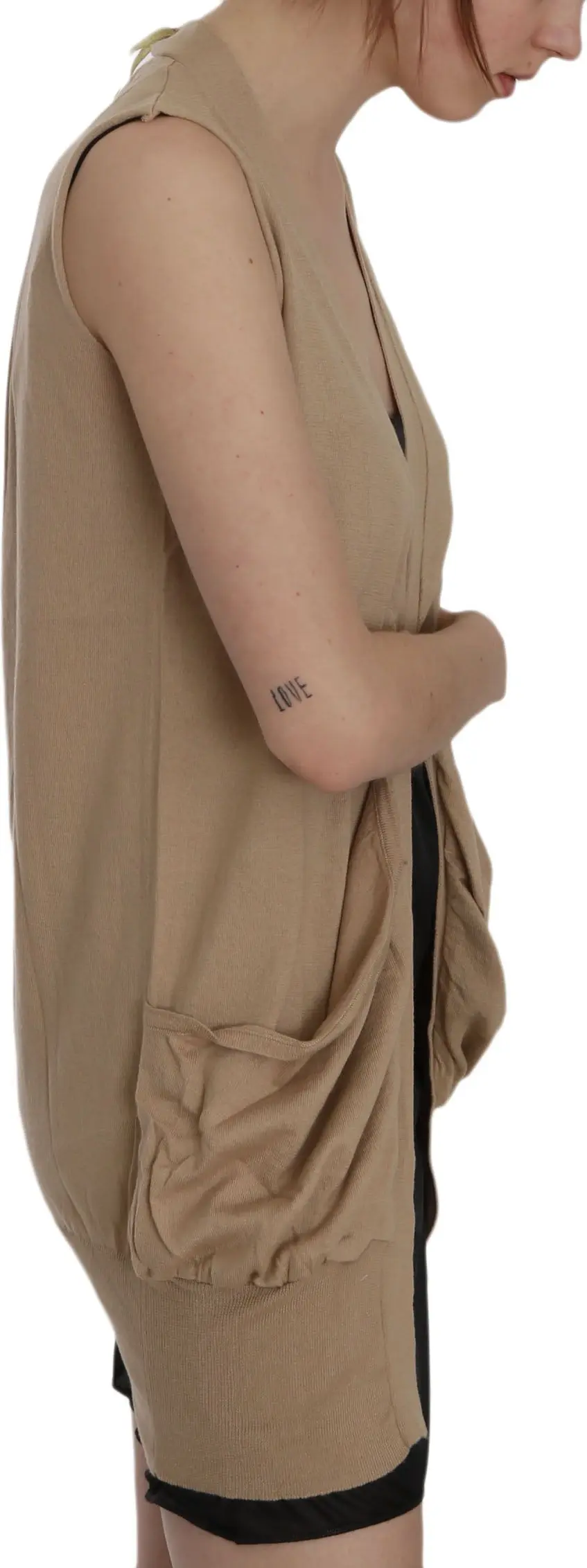 Sleeveless Cardigan Top Think Pink