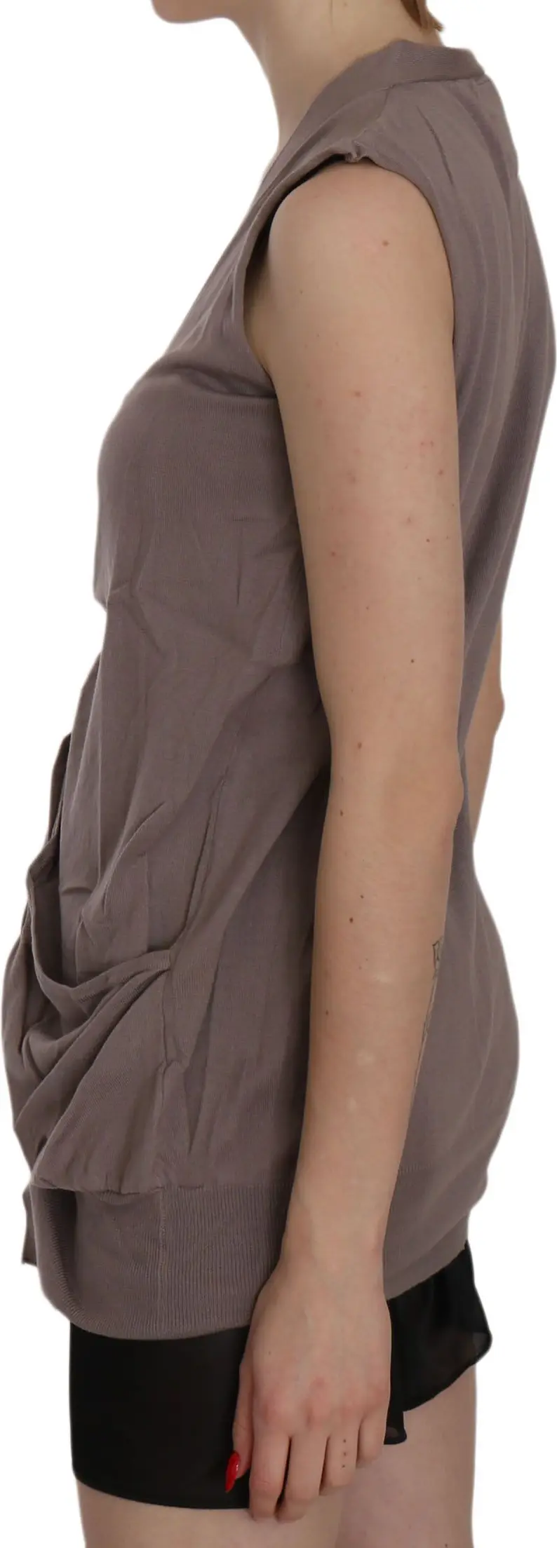 Sleeveless Cardigan Top Vest Think Pink