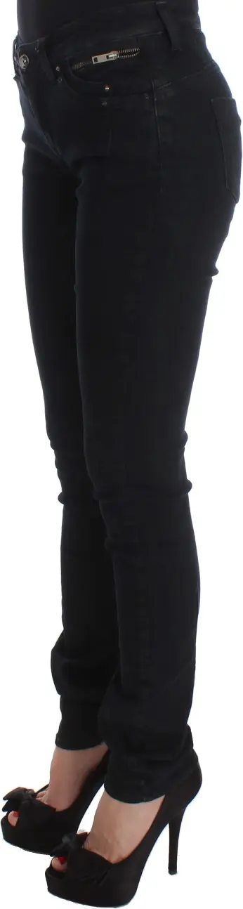 Jeans Costume National Black Cotton Slim Fit