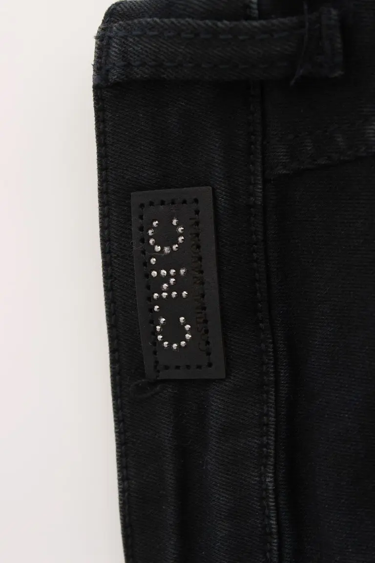Jeans Costume National Black Cotton Slim Fit