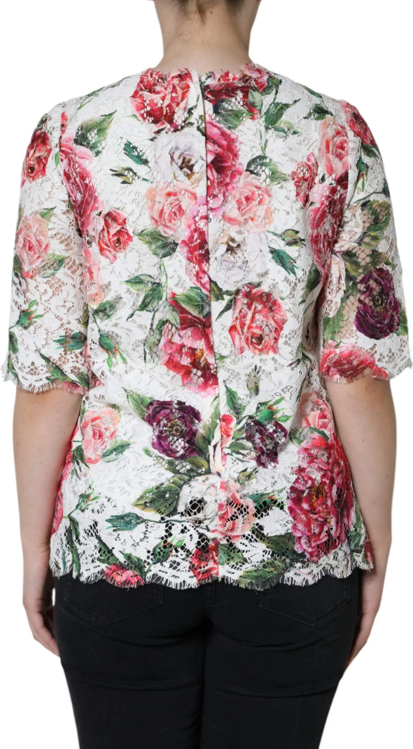 Dolce & Gabbana oqıęzli pionı gulı ipıkalari bilan ko'ylak