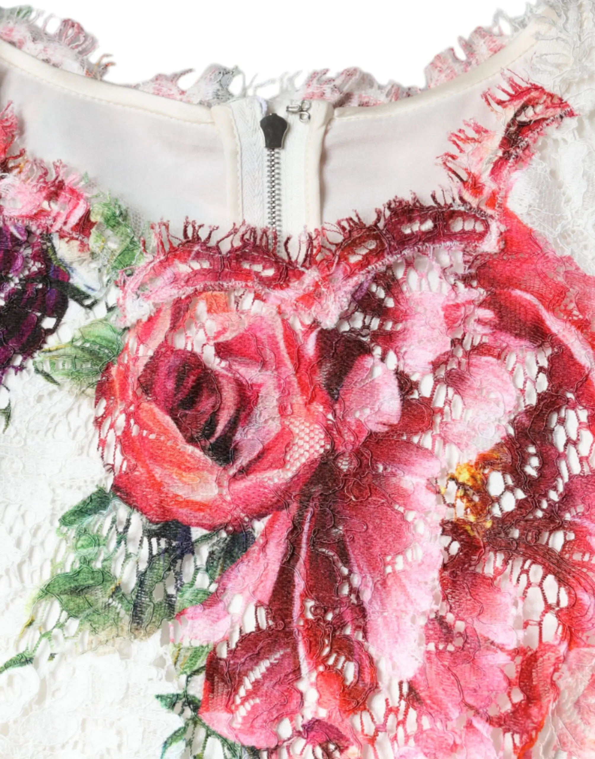 Dolce & Gabbana oqıęzli pionı gulı ipıkalari bilan ko'ylak