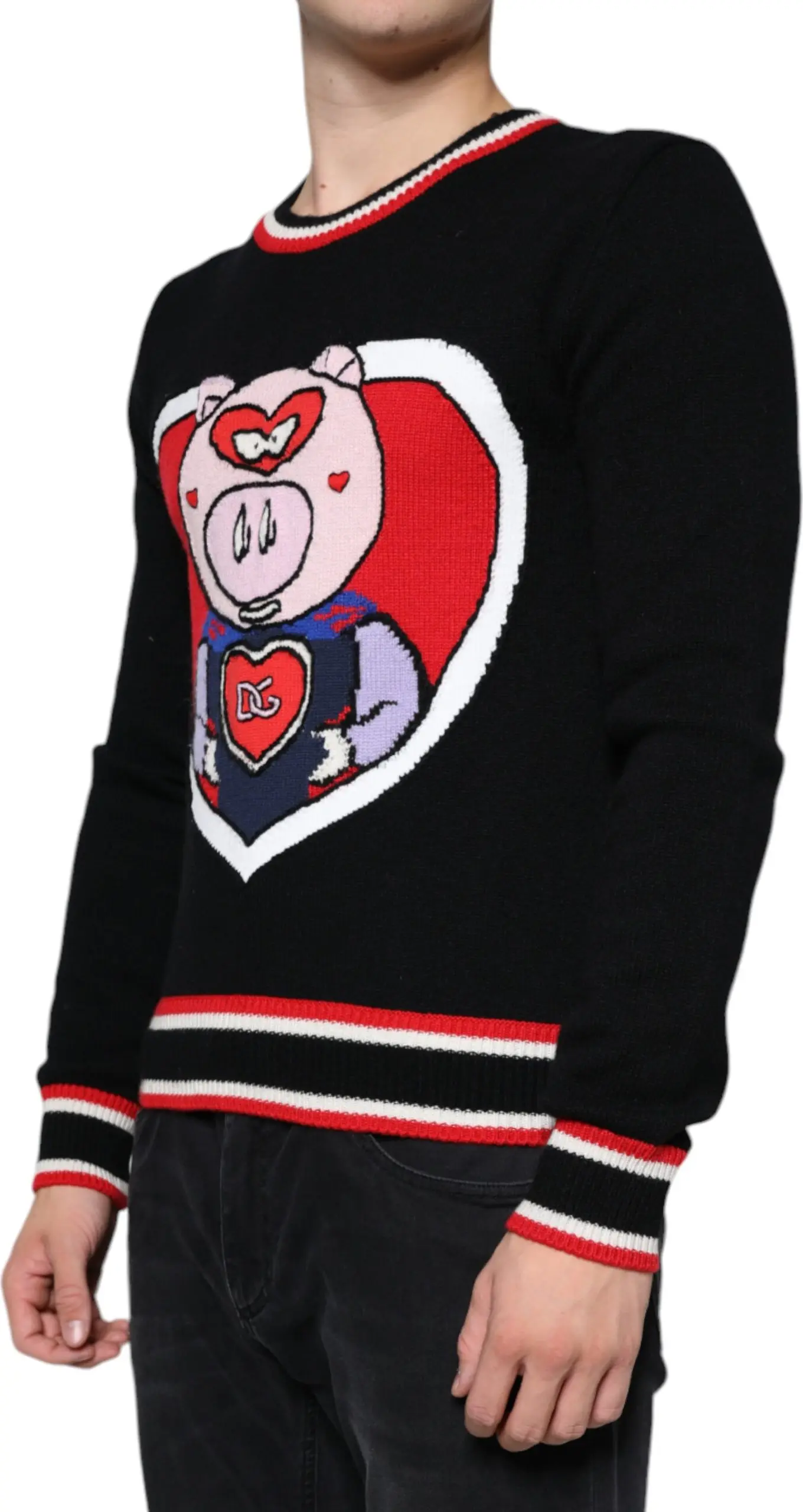 Пуловер Dolce & Gabbana Черный Кашемир Pig of the Year