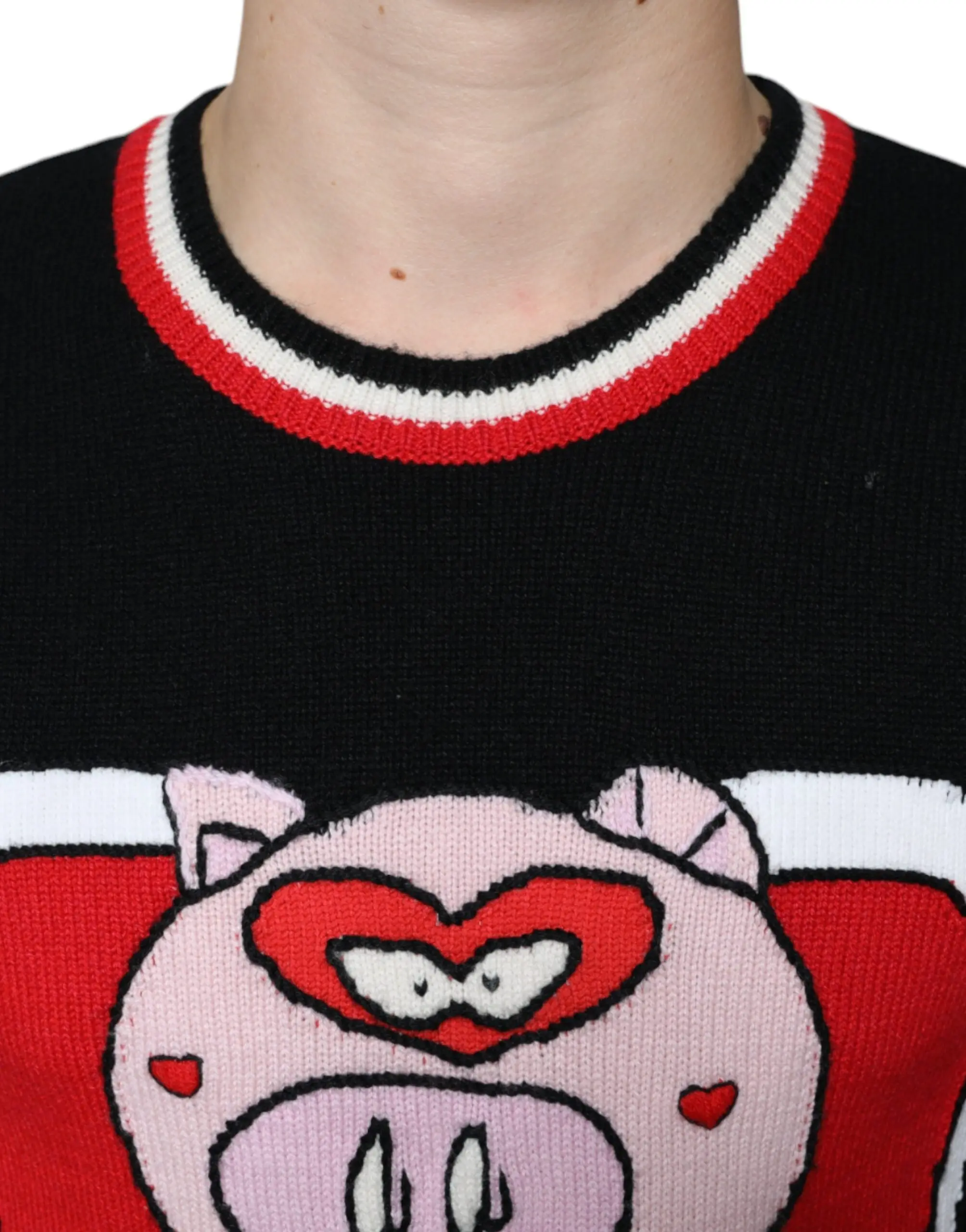 Пуловер Dolce & Gabbana Черный Кашемир Pig of the Year