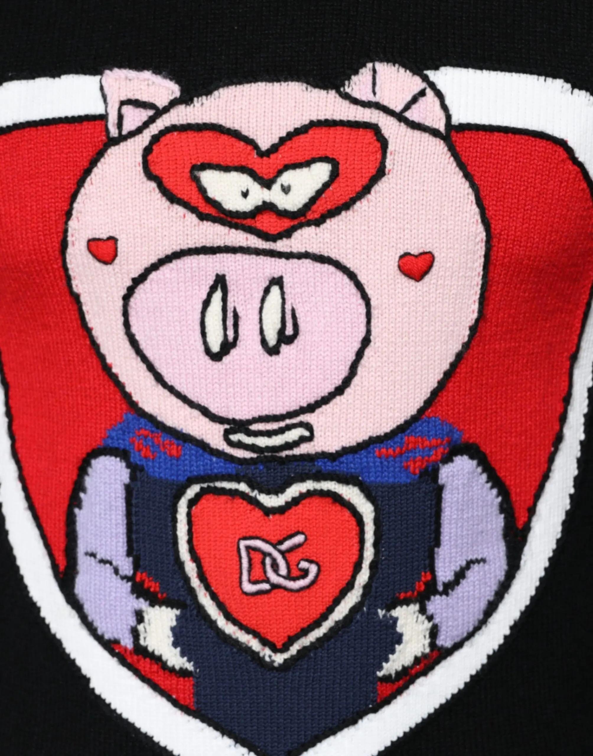 Пуловер Dolce & Gabbana Черный Кашемир Pig of the Year
