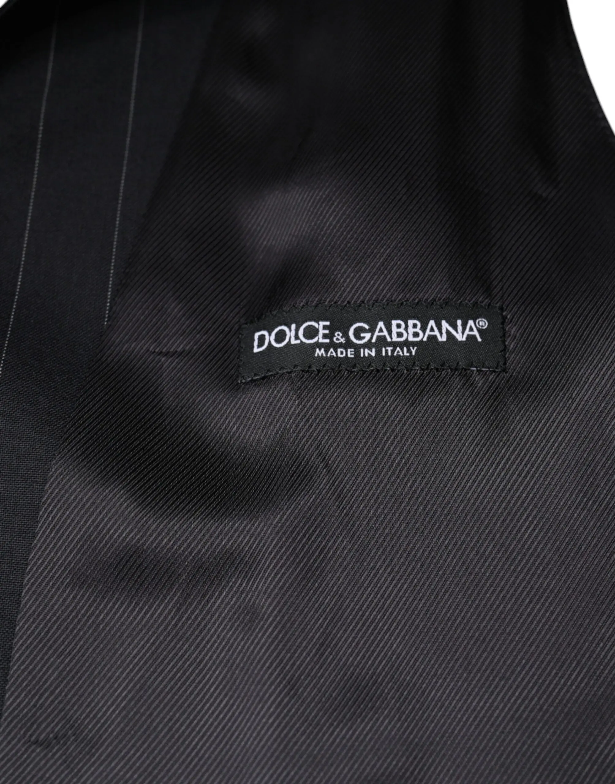 Жилет Dolce & Gabbana Черный Кожаный Жилет Платье Формальный Жилет