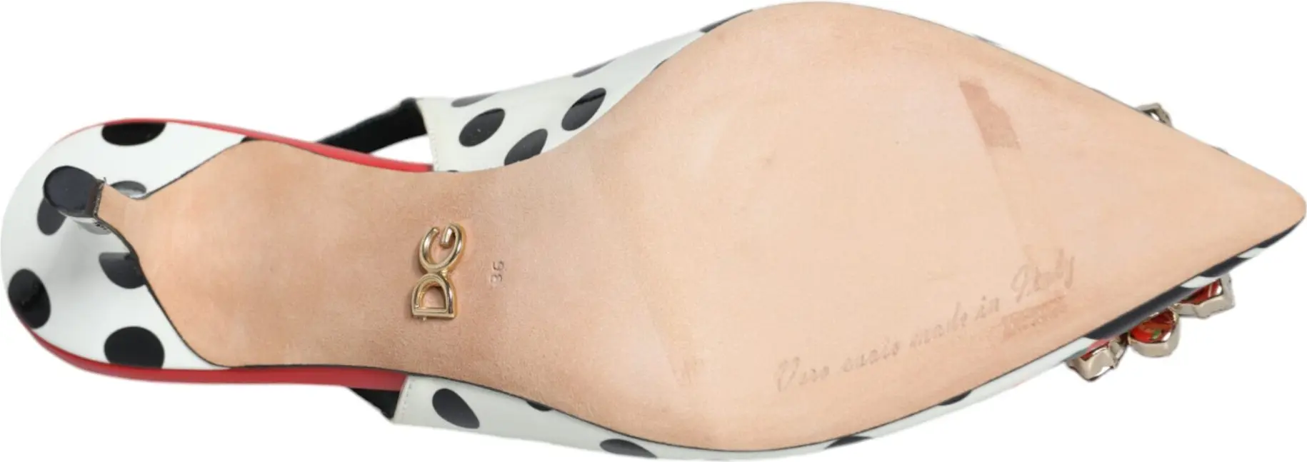 Slingback Shoes Dolce & Gabbana Multicolor Leather Crystal Heels