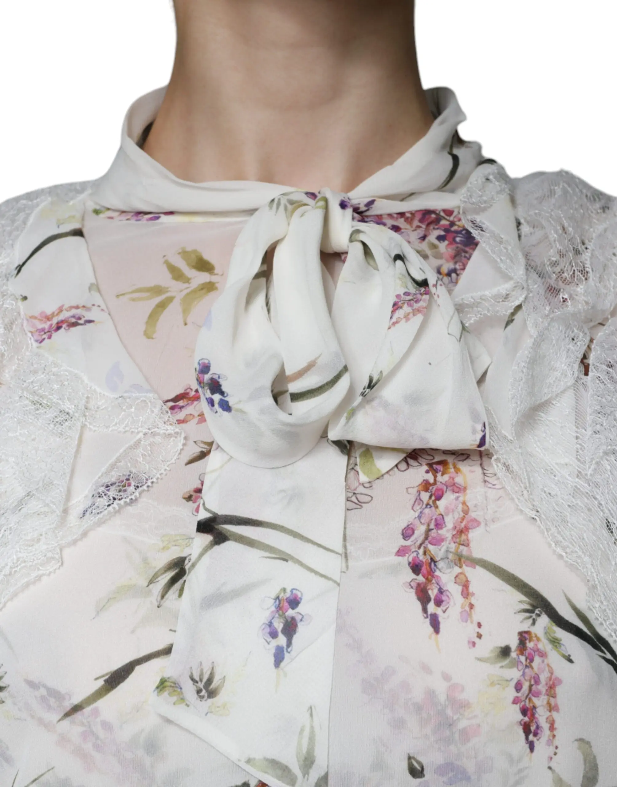 Maxi Dress Ermanno Scervino White Floral Ruffles Lace