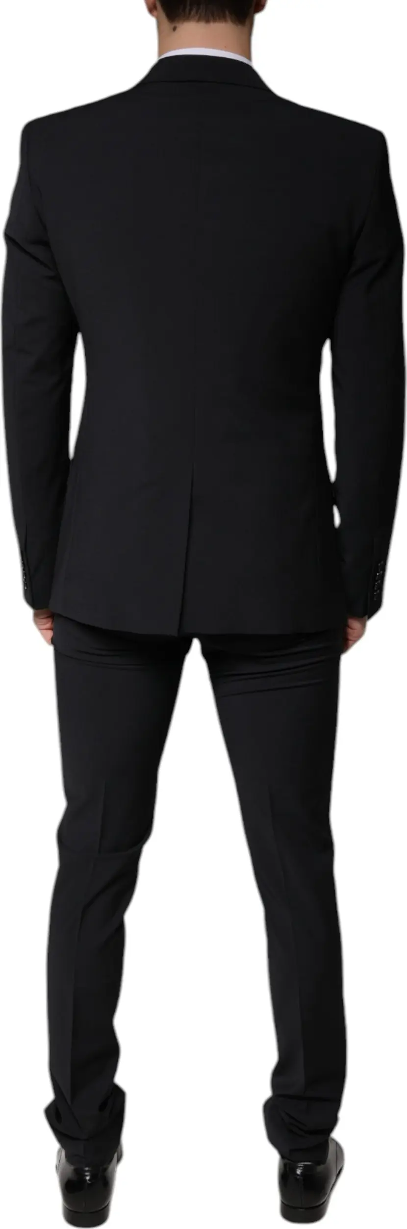 Suit Dolce & Gabbana Black Wool 3 Piece Slim Fit Formal Men Suit